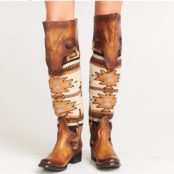 Free bird “Sun” Boots Cognac Over the Knee
